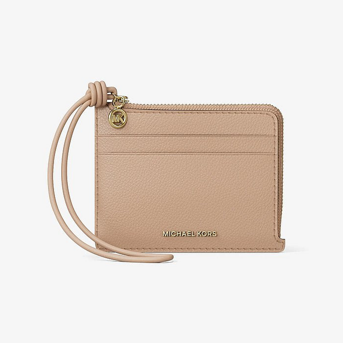 Jet Set Small Pebbled Leather Card Case Wristlet