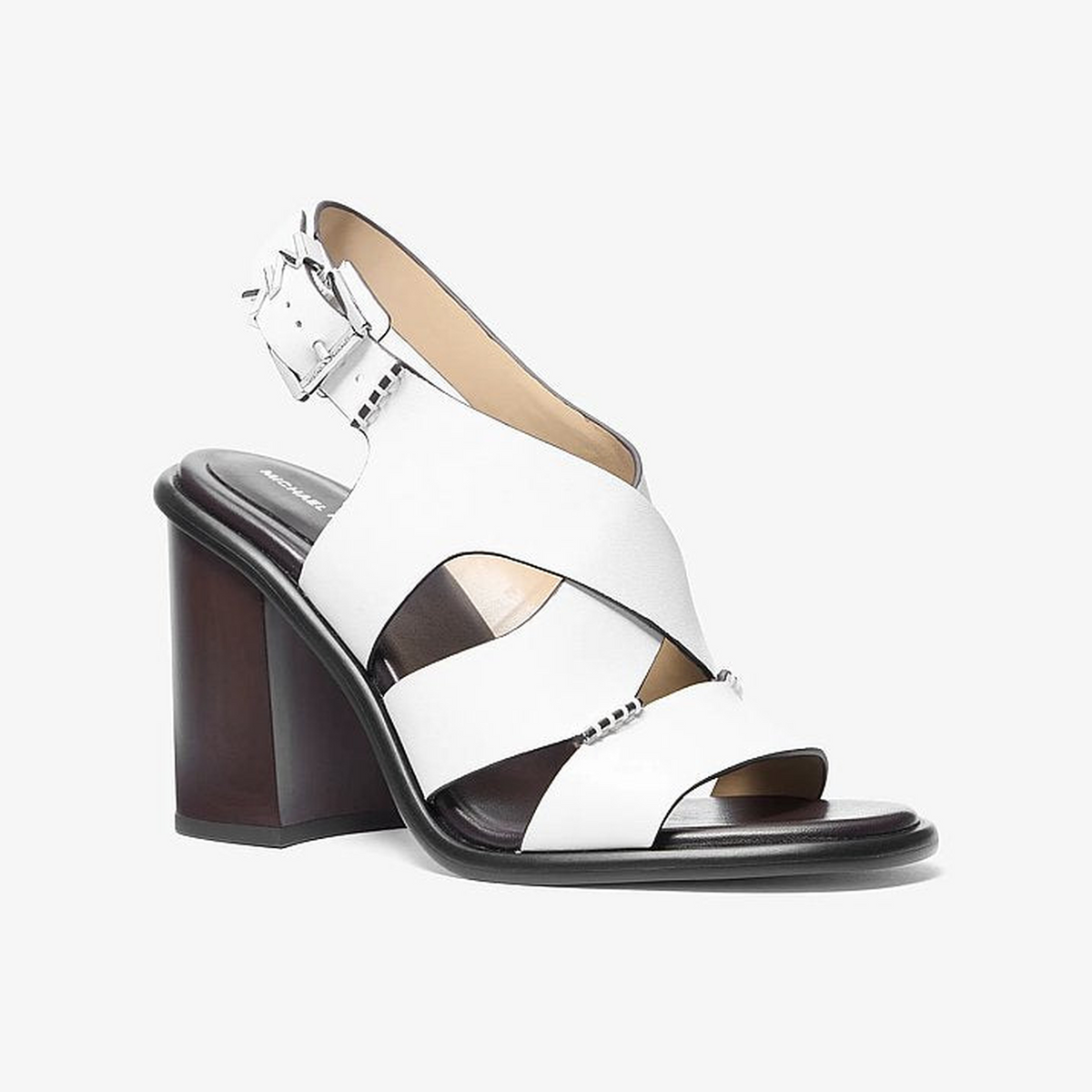 Raven Leather Block Heel Sandal