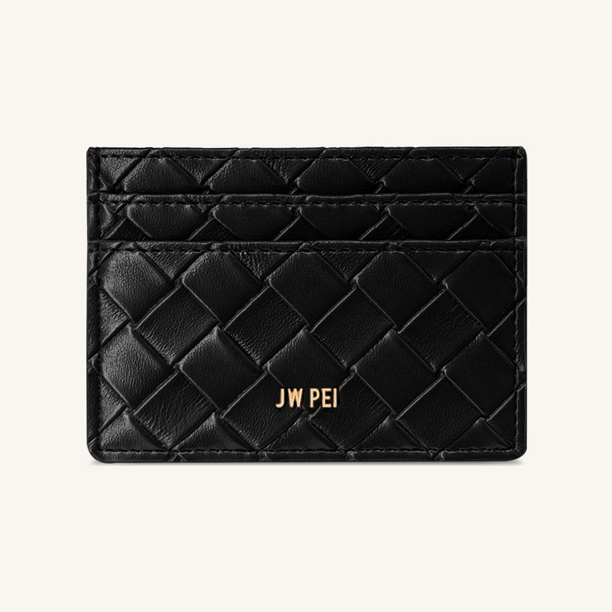 Woven Texture Card Holder - Black