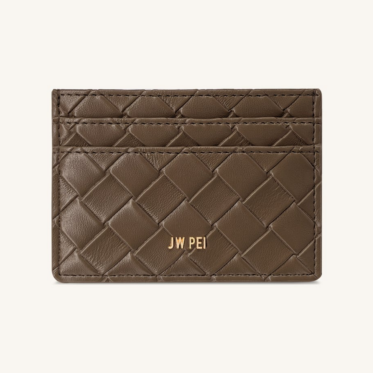 Woven Texture Card Holder - Cocoa Brown