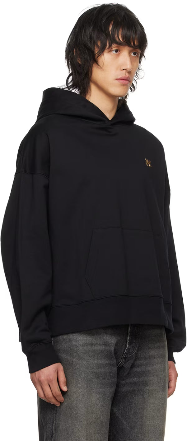 Black Monogram Pin Hoodie
