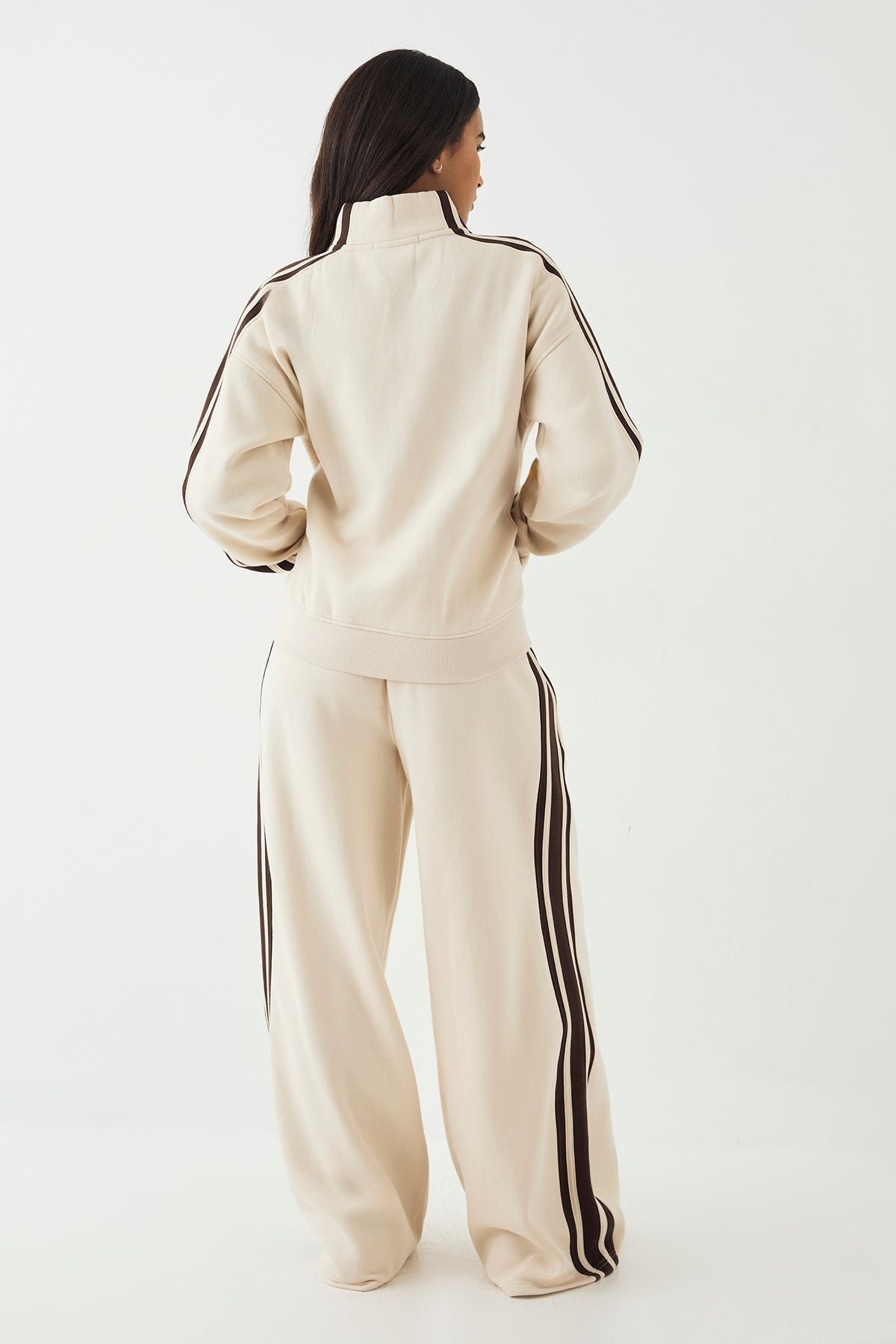 DSGN Studio Side Stripe Funnel Neck Zip Through Bomber Tracksuit