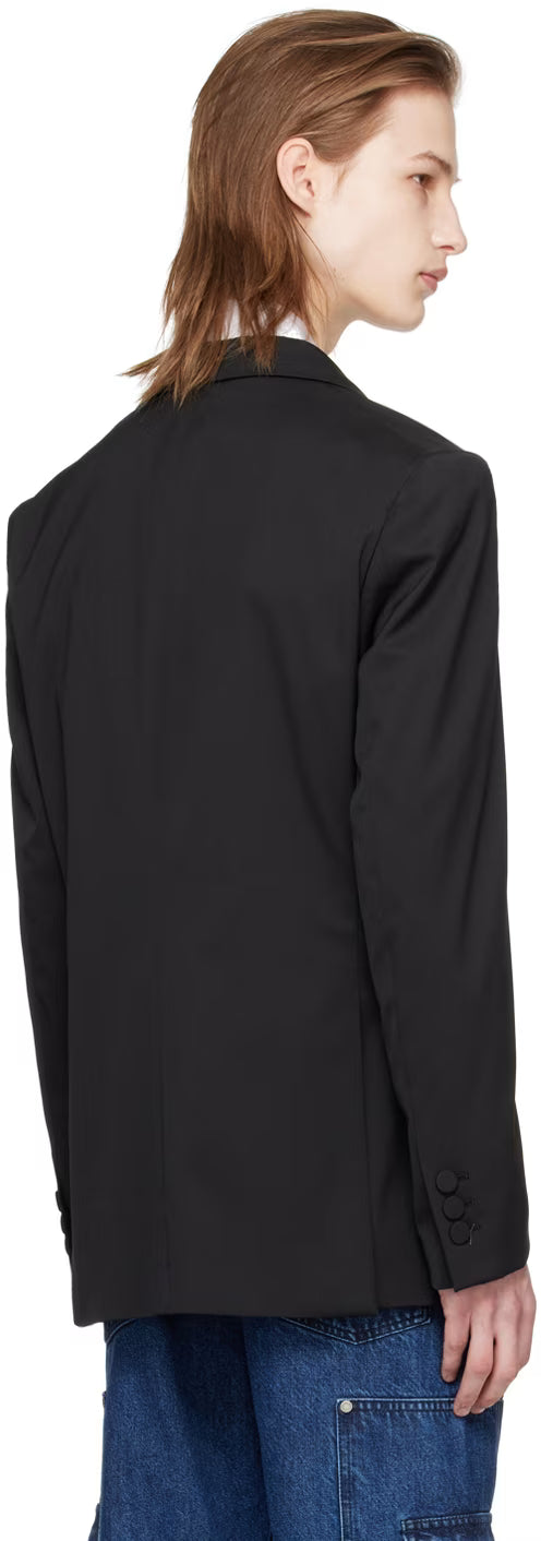 Black Monogram Pocket Blazer