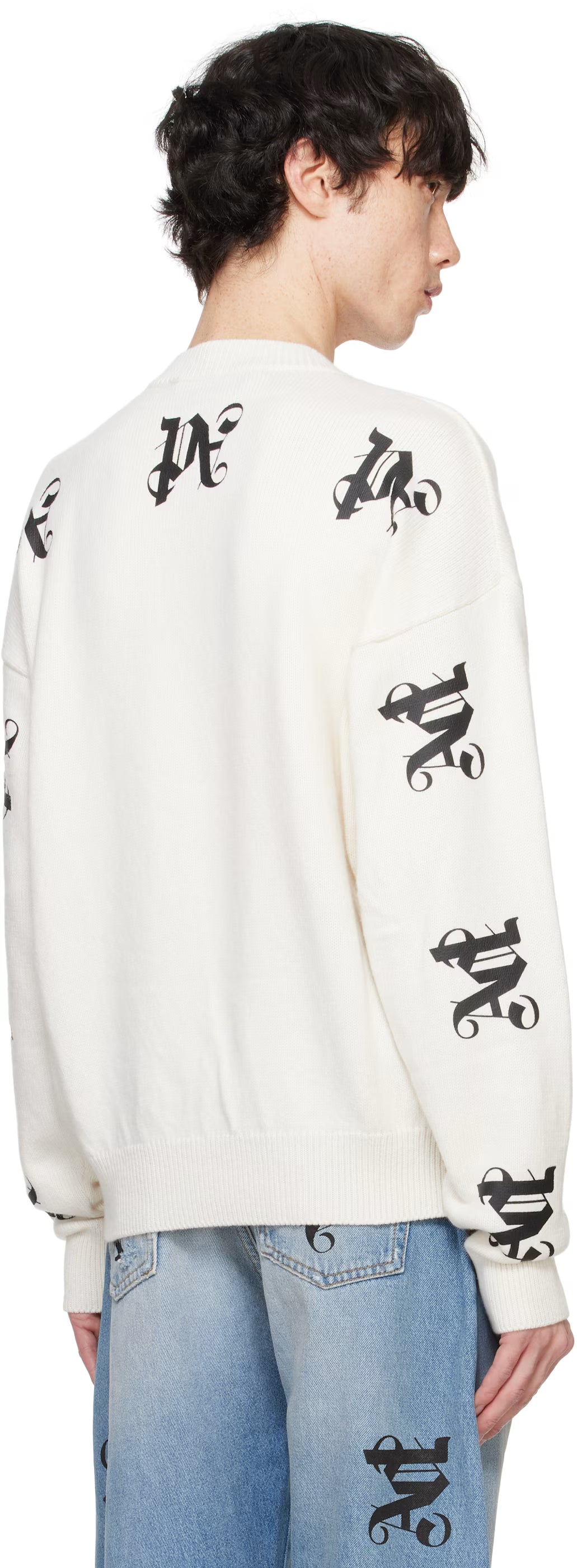 White Monogram Series Sweater