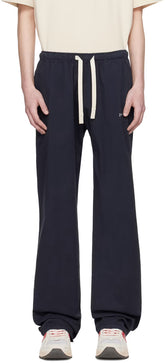 Navy Embroidered Sweatpants
