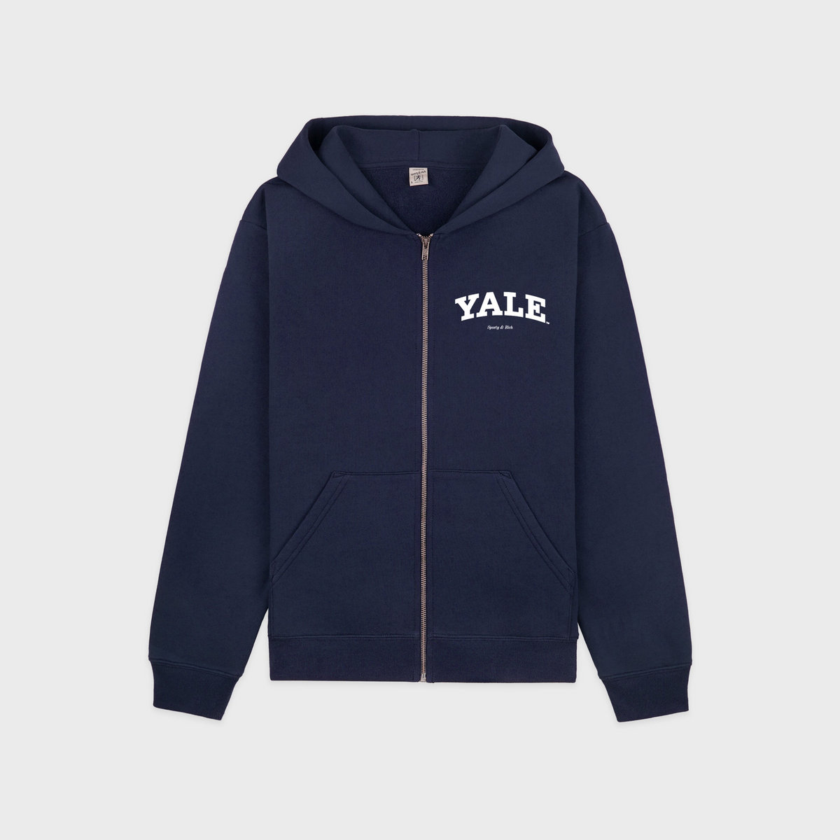 Yale Classic Zip Hoodie - Navy/White