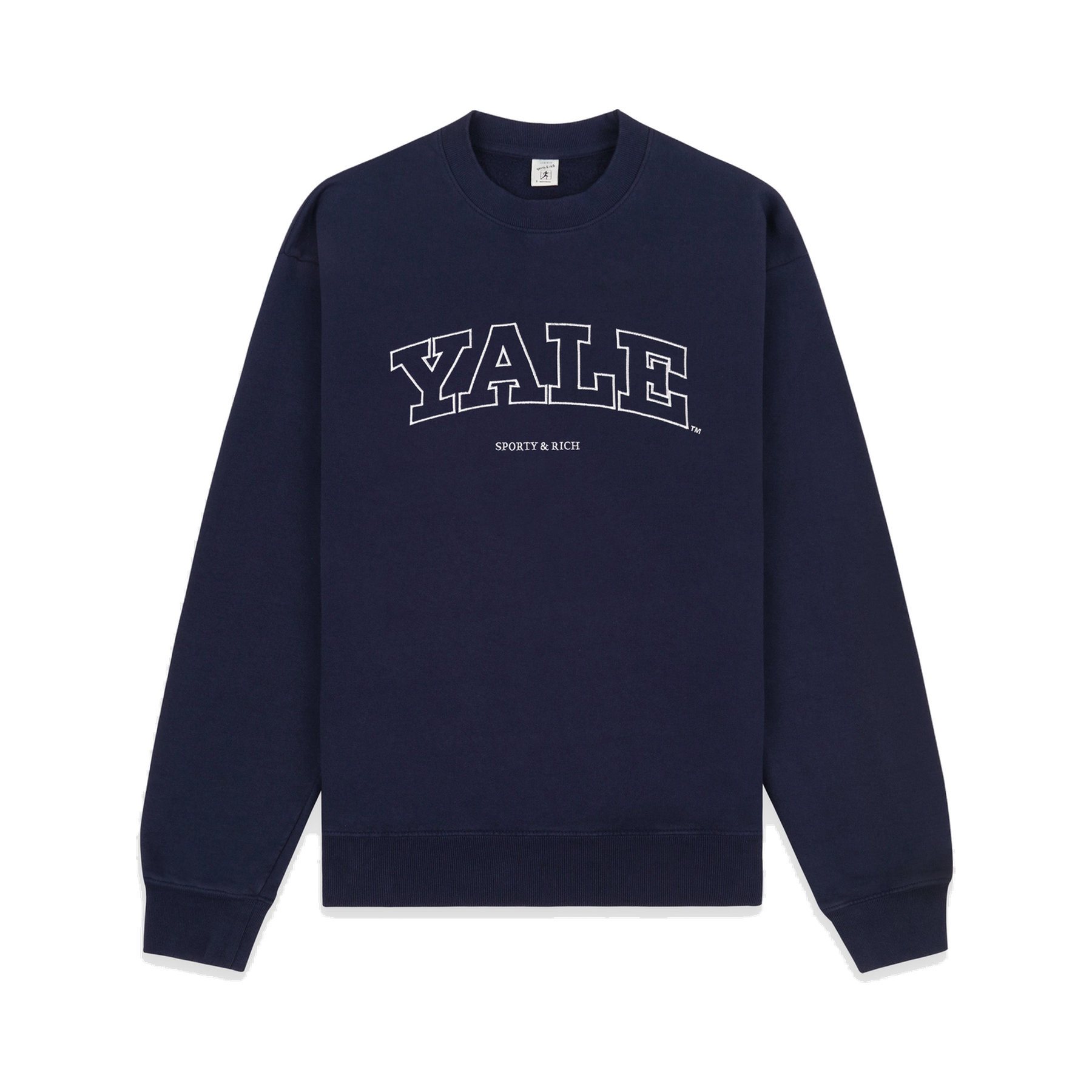 Yale Ivy Crewneck - Navy/White