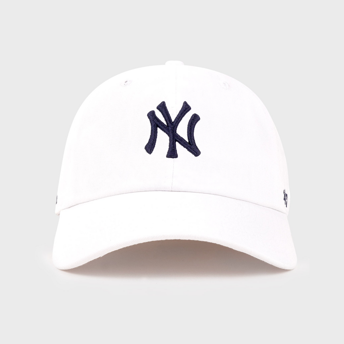 Yankees Serif Hat - White/Navy