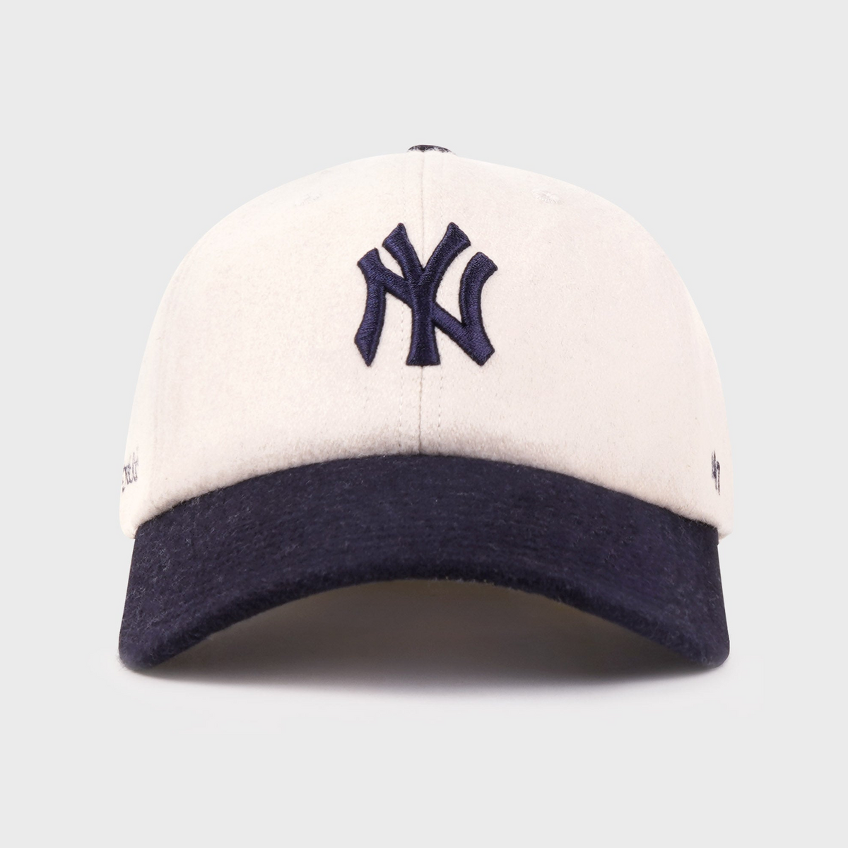 Yankees Serif Wool Hat - Ecru/Navy