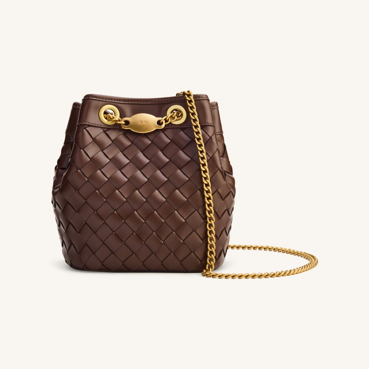 Yara Hand-Woven Bucket Bag - Dark Brown