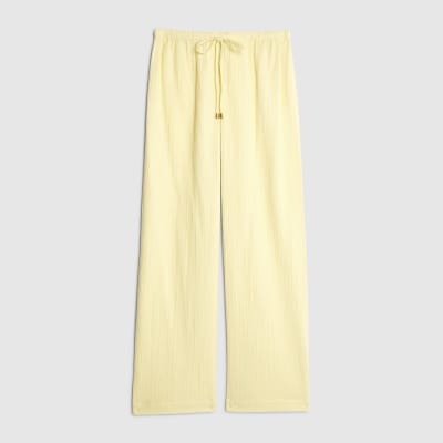 Yellow Long Sleeve Tie Back Beach Shirt