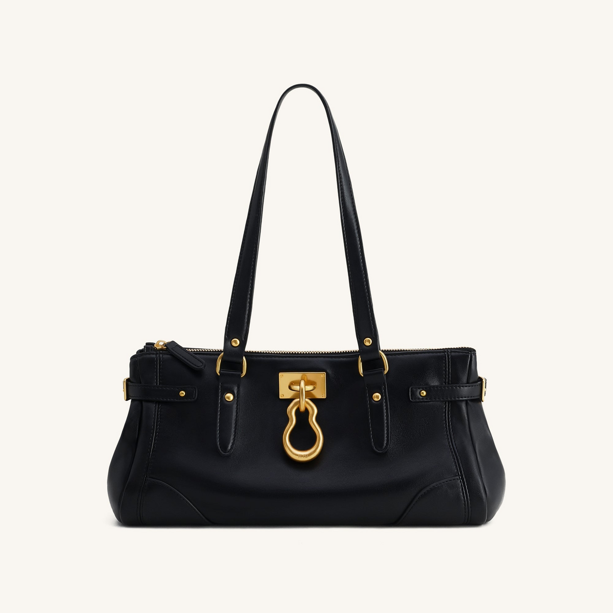 Yvette Elongated Tote Bag - Black