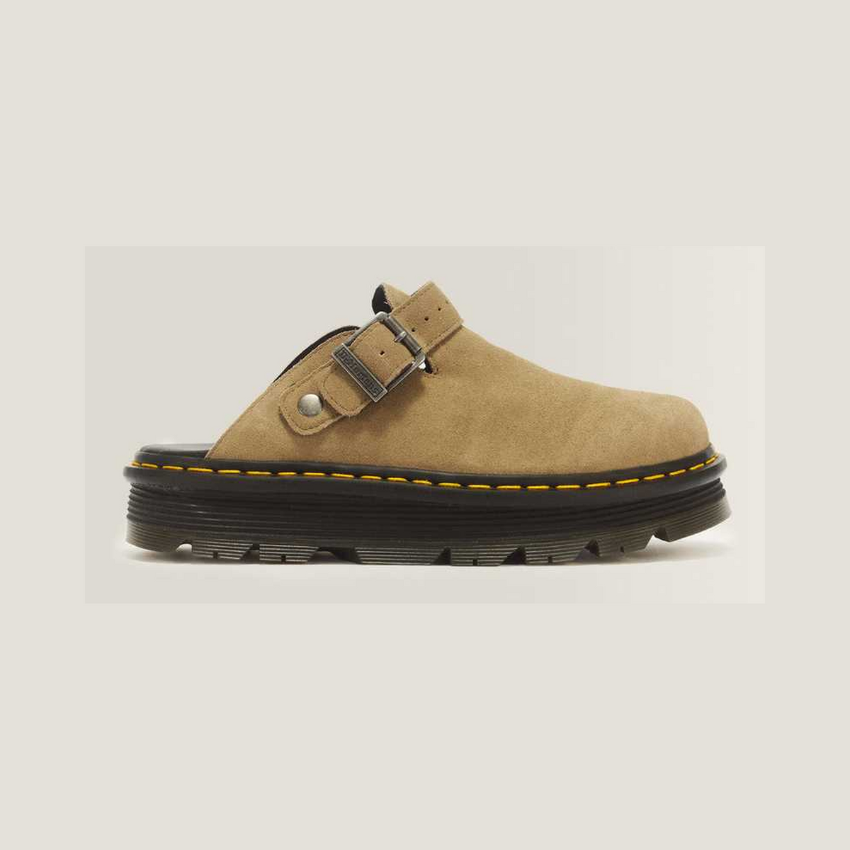 Zebzag Suede Casual Slingback Platform Mules — Savannah Tan