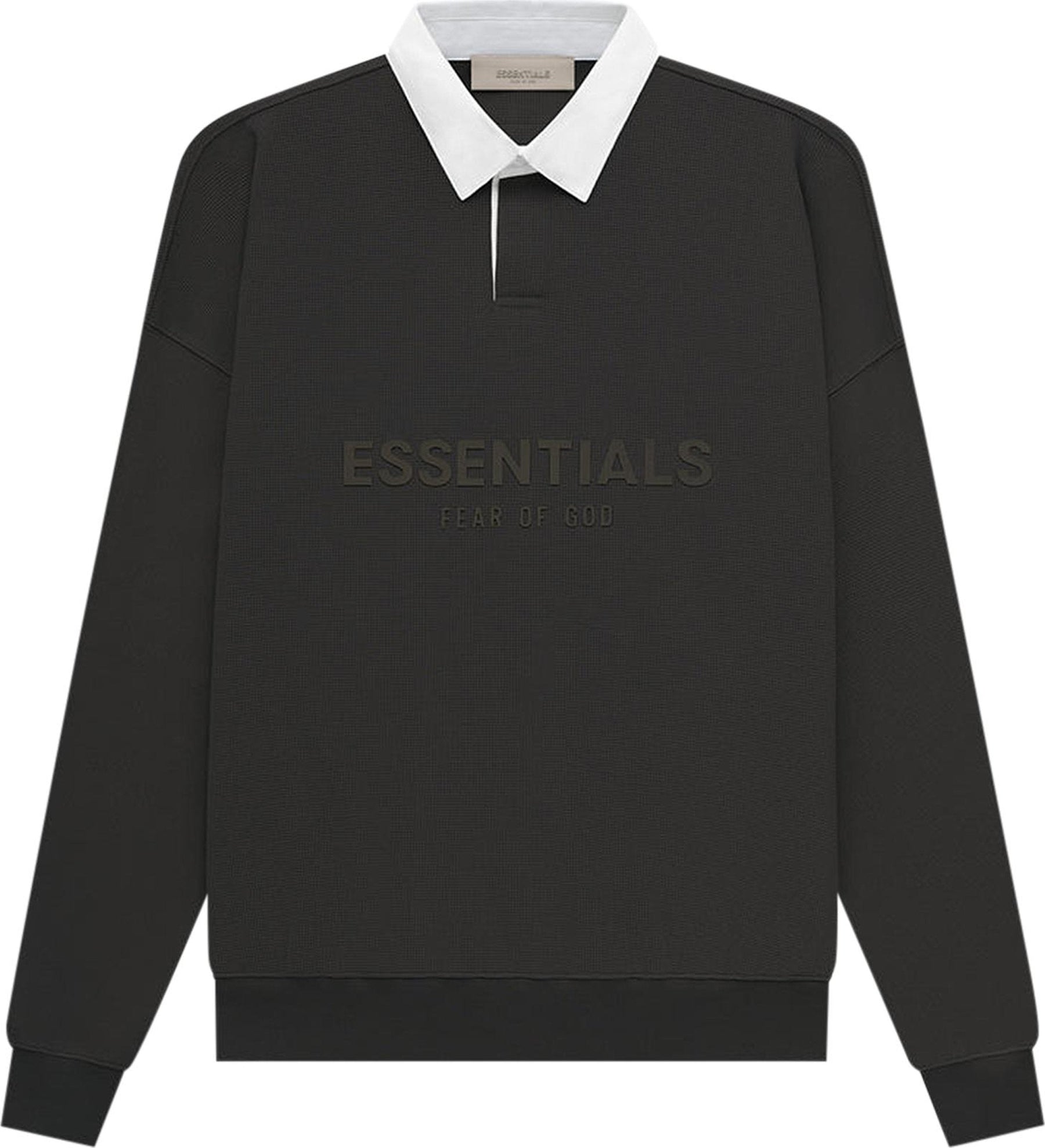 Essential Essentials Off Black Rugby Sweatshirt - Size: XS Sweatshirts | Shop From The Mirage