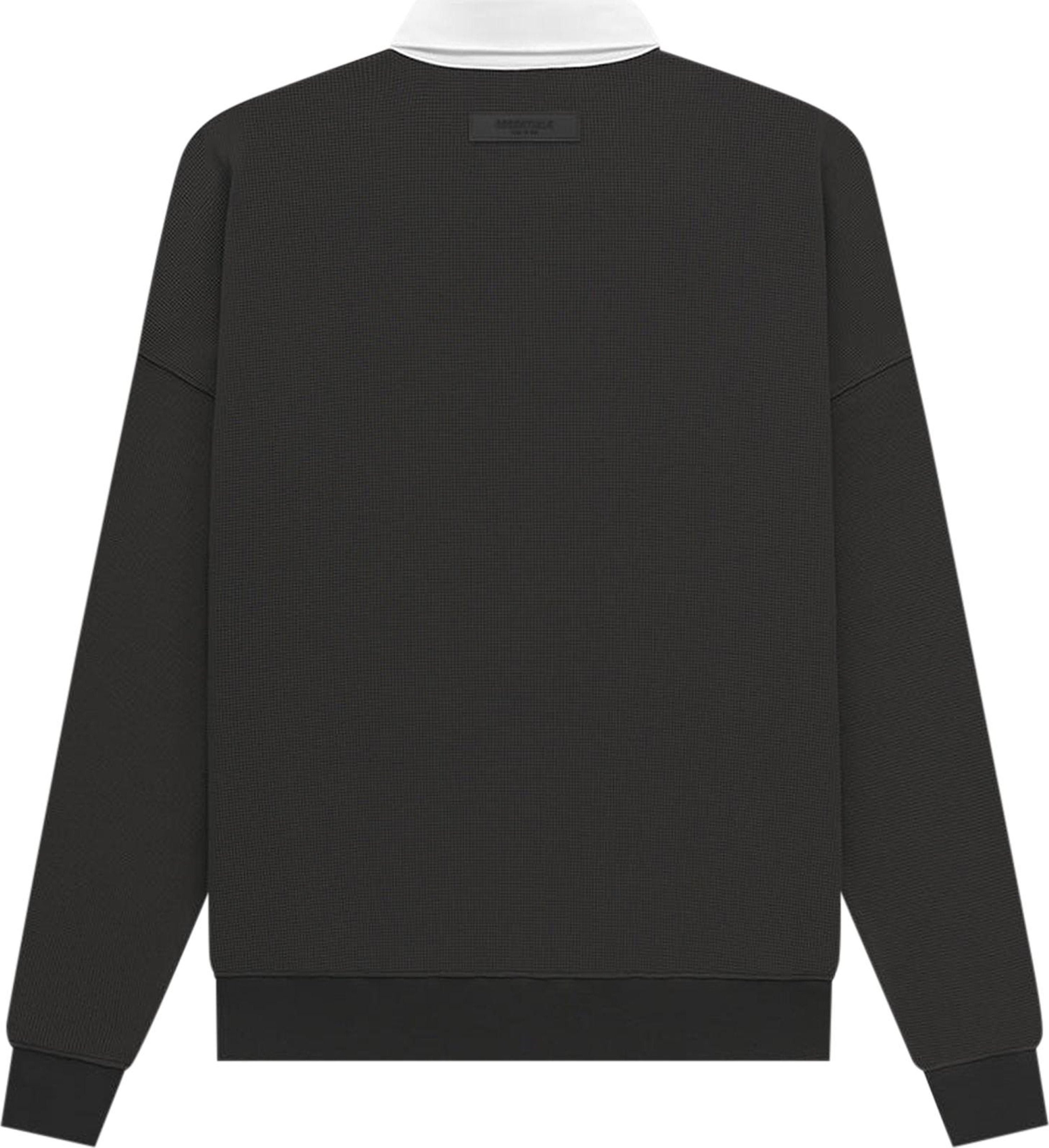 Essential Essentials Off Black Rugby Sweatshirt - Size: XS Sweatshirts | Shop From The Mirage