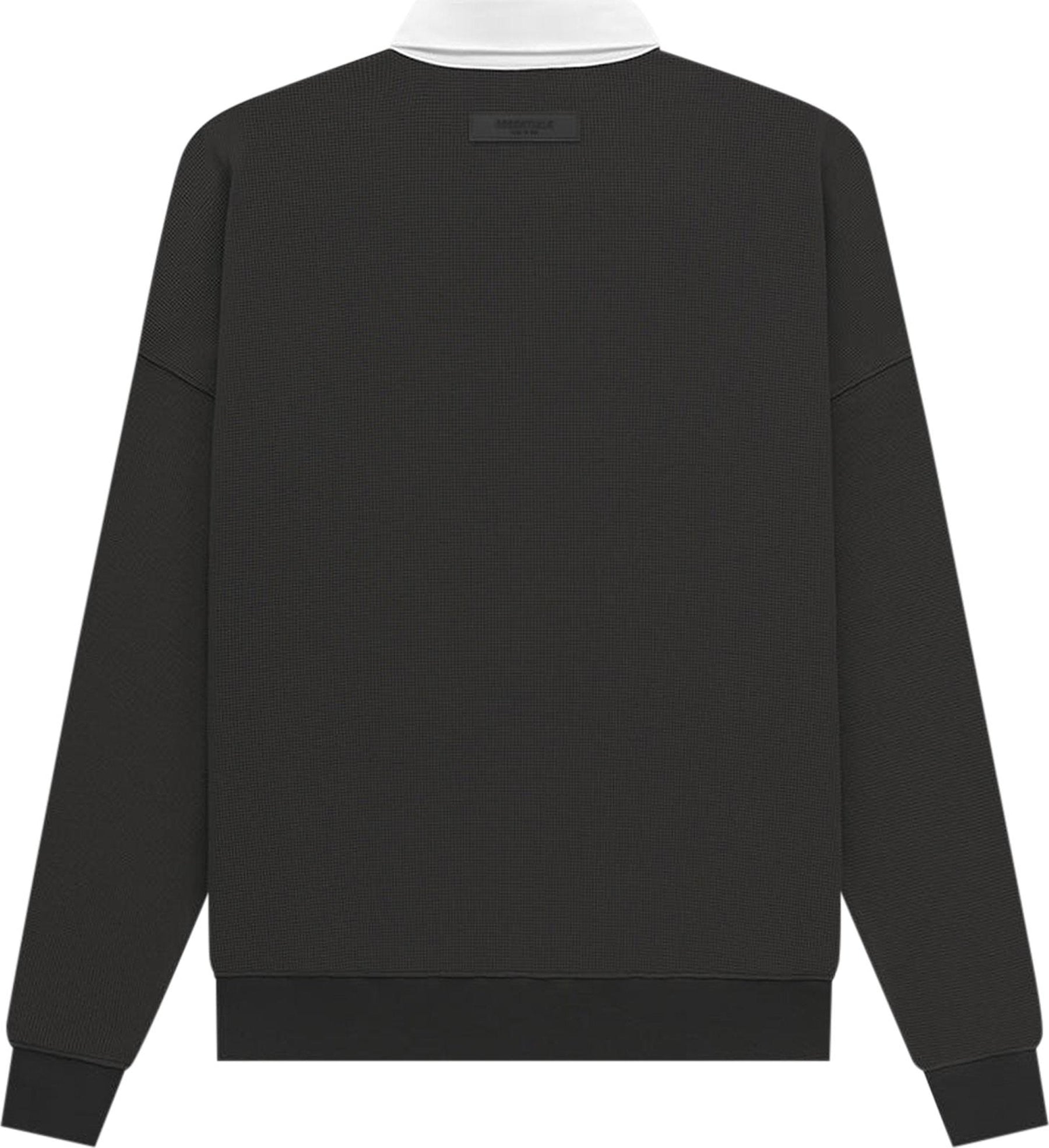 Essential Essentials Off Black Rugby Sweatshirt - Size: XS Sweatshirts | Shop From The Mirage