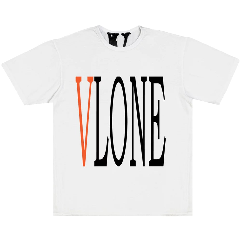 V-Lone Vlone Staple T-Shirt 'White/Orange' - Size: S T-Shirts | Shop From The Mirage