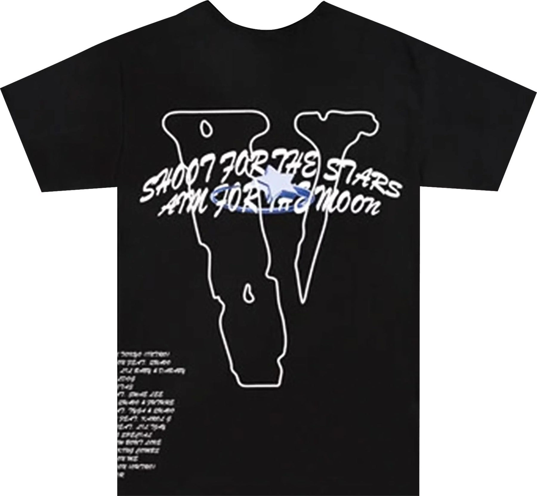V-Lone Shoot For The Stars Aim For The Moon Tracklist T-Shirt 'Black' - Size: S T-Shirts | Shop From The Mirage