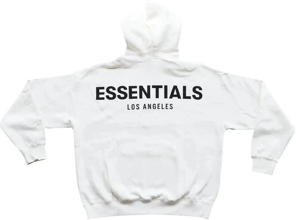 Essential Essentials Los Angeles Reflective Hoodie White - Size: S Hoodies | Shop From The Mirage