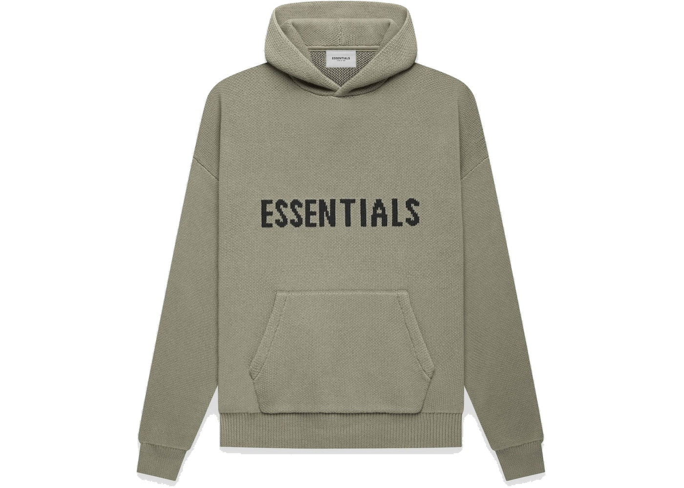 Essential Essentials Knit Pullover Hoodie Pistachio - Size: S Hoodies | Shop From The Mirage