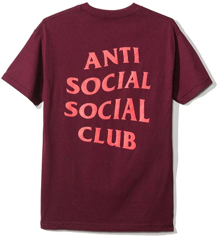 Anti Social Club Anti Social Club - Lost Feelies Tee (Burgundy) - Size: S T-Shirts | Shop From The Mirage