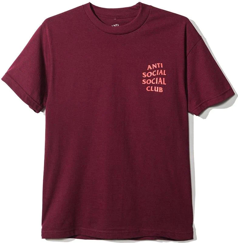 Anti Social Club Anti Social Club - Lost Feelies Tee (Burgundy) - Size: S T-Shirts | Shop From The Mirage
