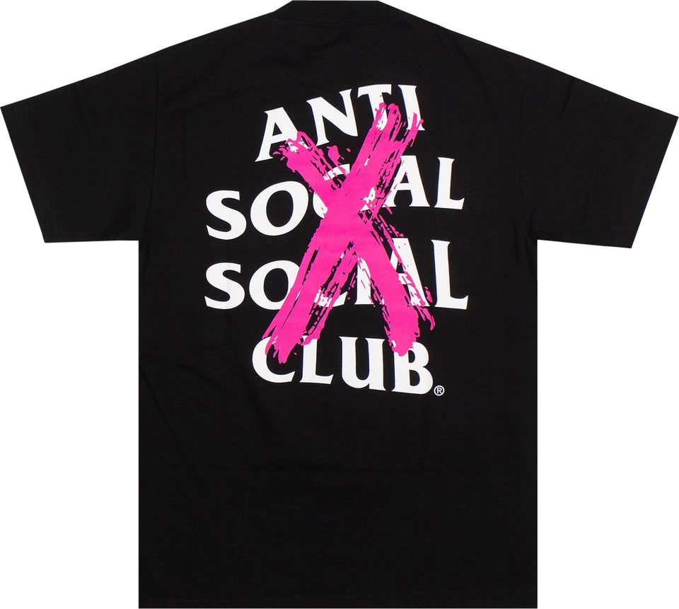 Anti Social Club Anti Social Club CANCELLED T-SHIRT PINK BLACK - Size: S T-Shirts | Shop From The Mirage