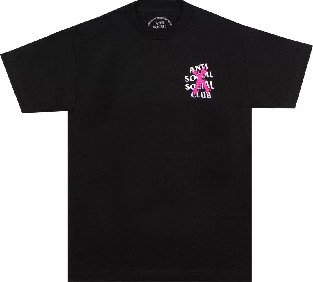 Anti Social Club Anti Social Club CANCELLED T-SHIRT PINK BLACK - Size: S T-Shirts | Shop From The Mirage