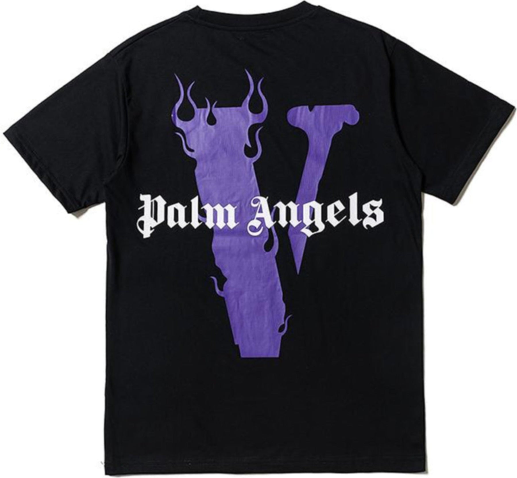 V-Lone Vlone x Palm Angels Logo T-Shirt 'Black/Purple' - Size: S T-Shirts | Shop From The Mirage