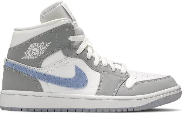 Nike AIR JORDAN 1 MID "WOLF GREY ALUMINUM" - Size: UK 4 Sneakers | Shop From The Mirage