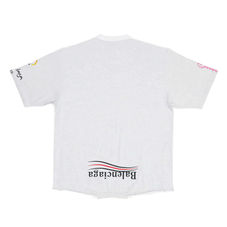 Balenciaga Balenciaga Upside Down Mixed Jersey Tee - Size: S T-Shirts | Shop From The Mirage