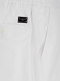 Dolce e gabbana White Five Pocket Pants with Logo Plaque on the Back in Cotton Man