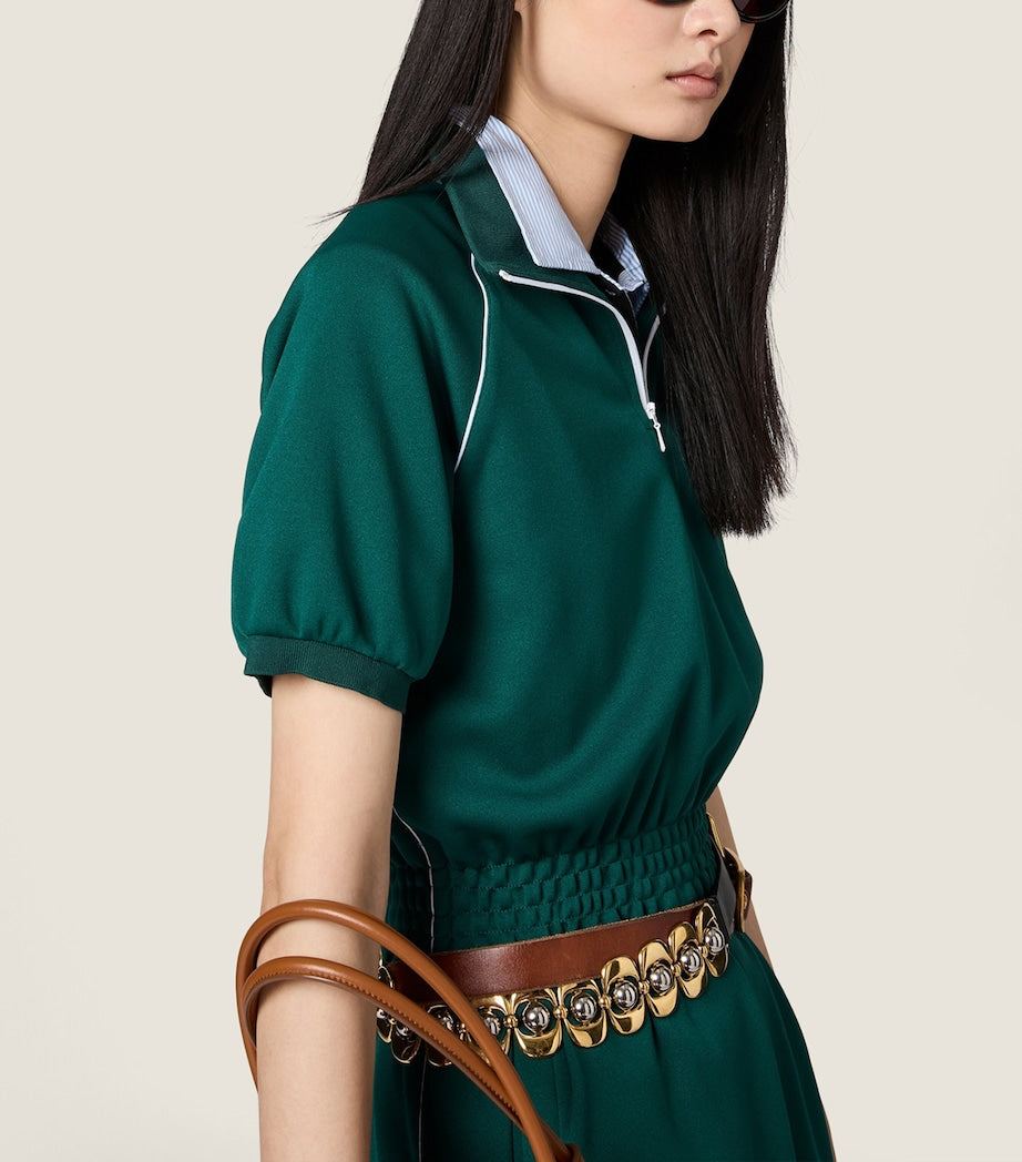 Miu Miu Technical Jersey Mini Dress