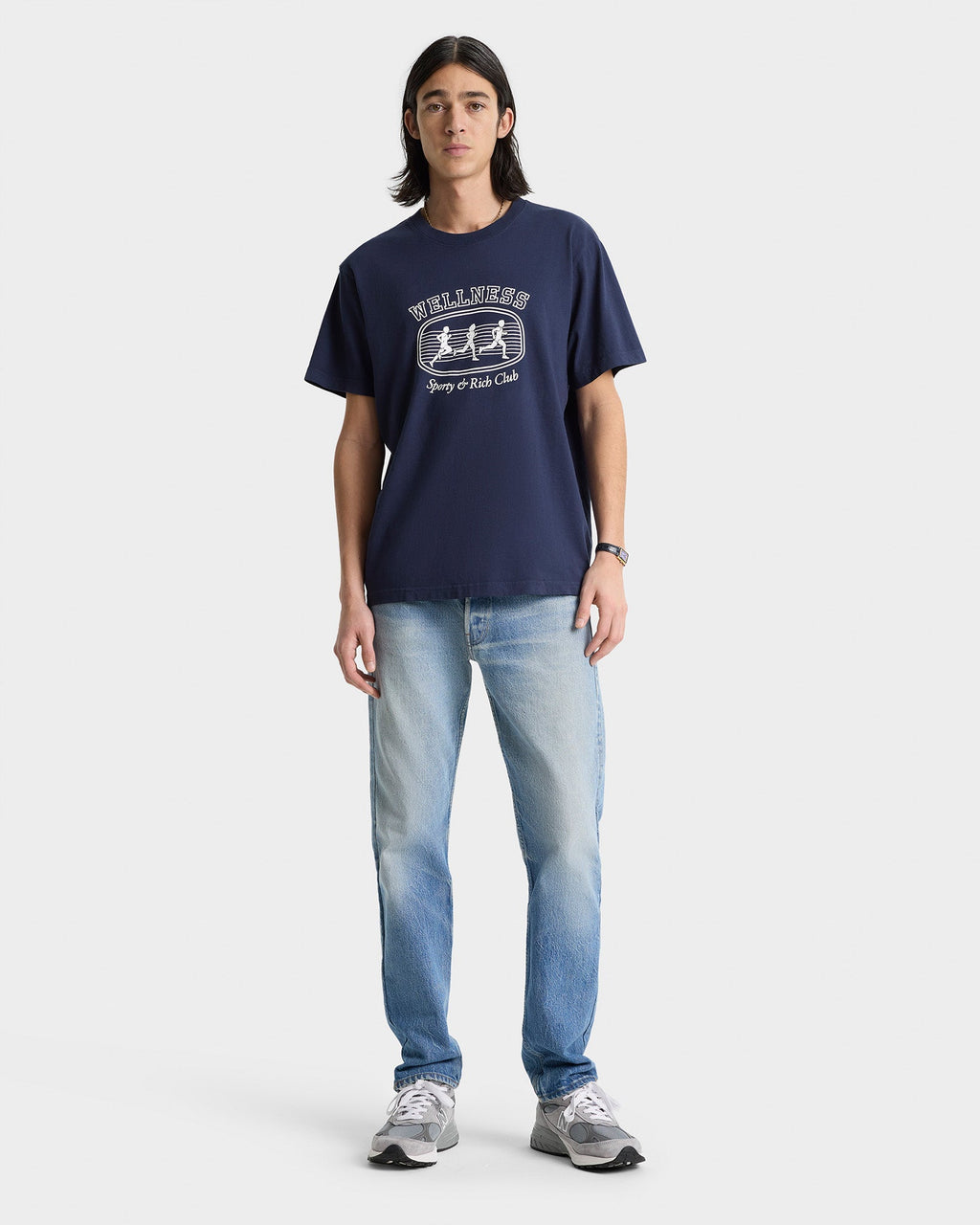 Paris Marathon T-Shirt - Navy/White