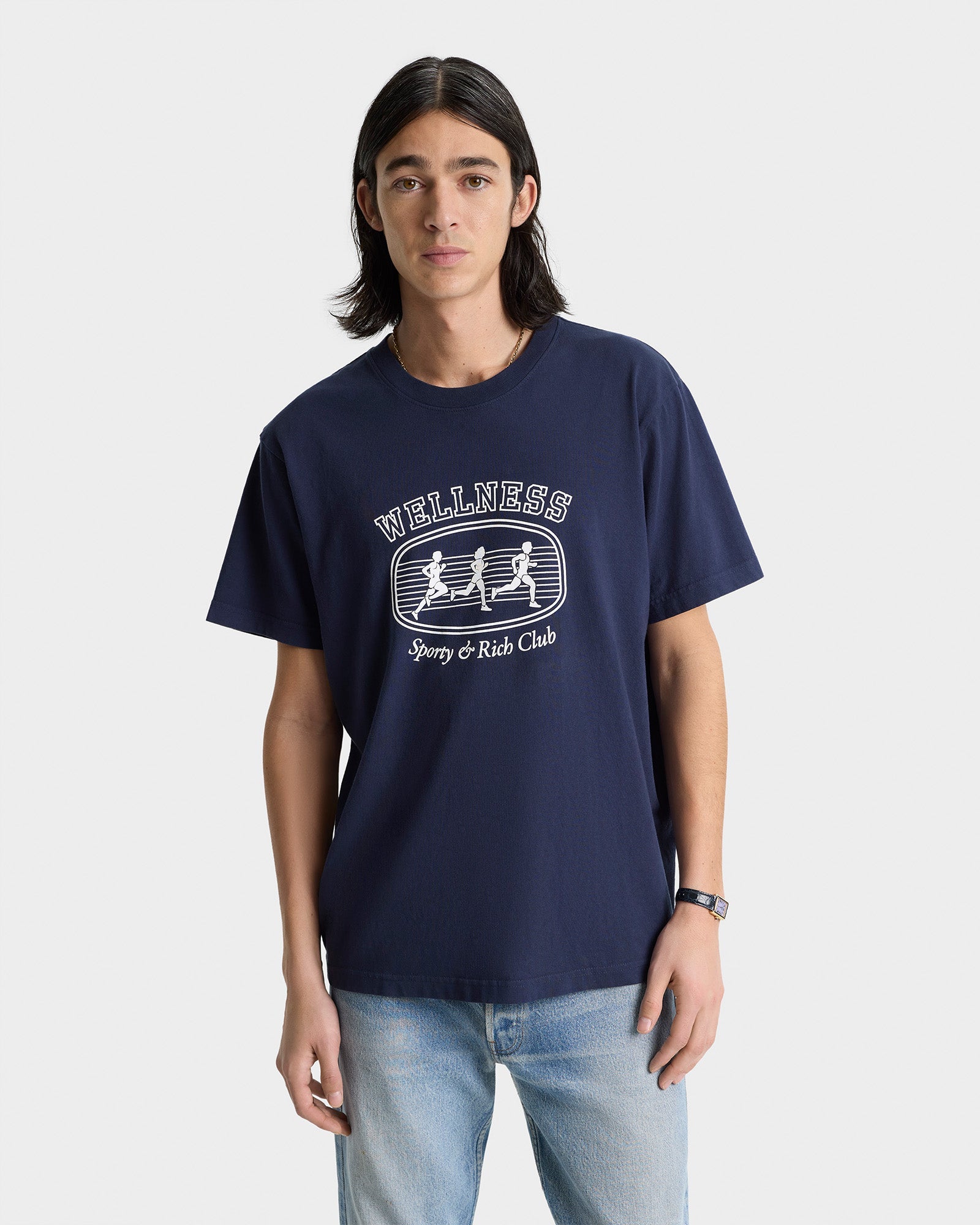 Paris Marathon T-Shirt - Navy/White
