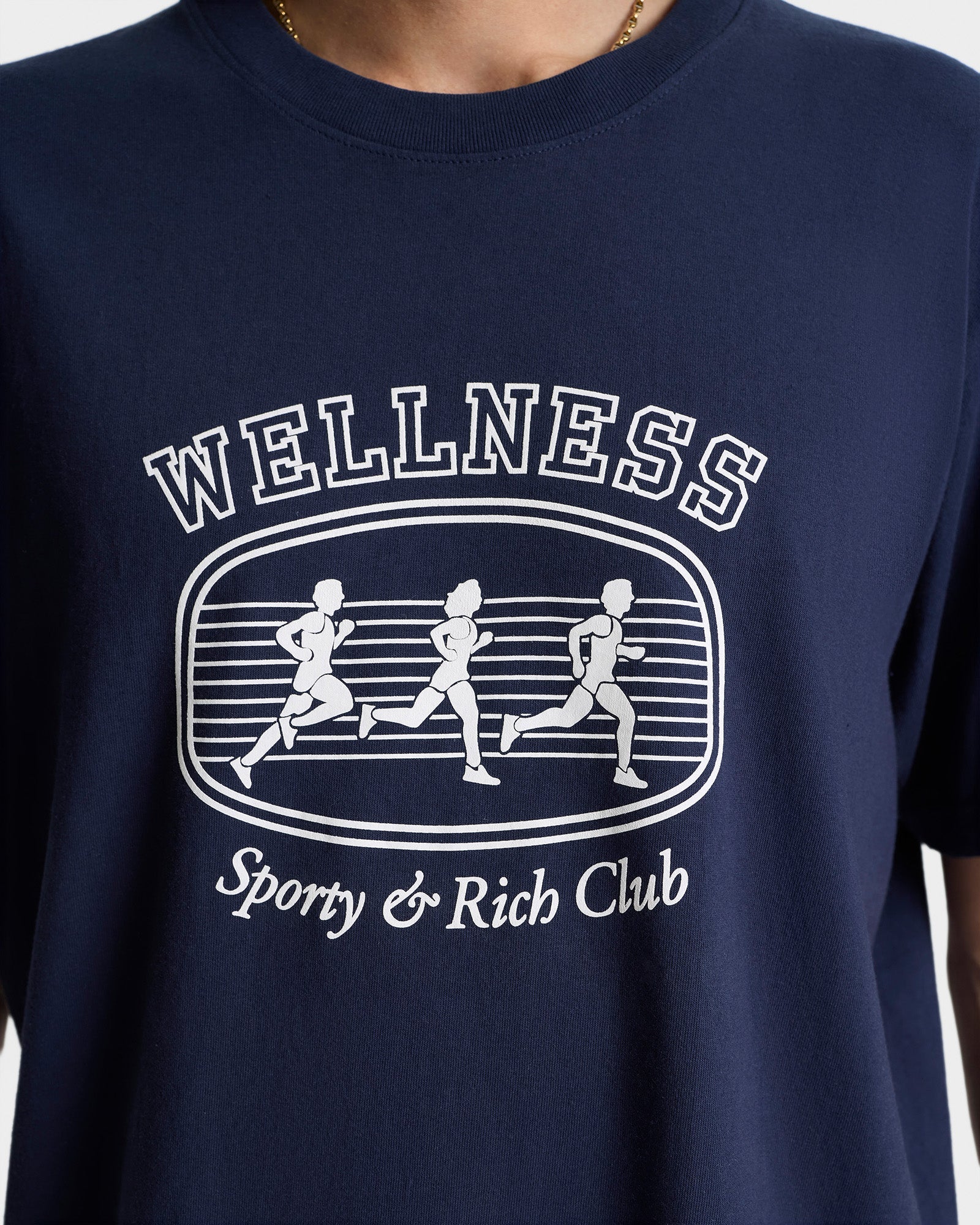 Paris Marathon T-Shirt - Navy/White