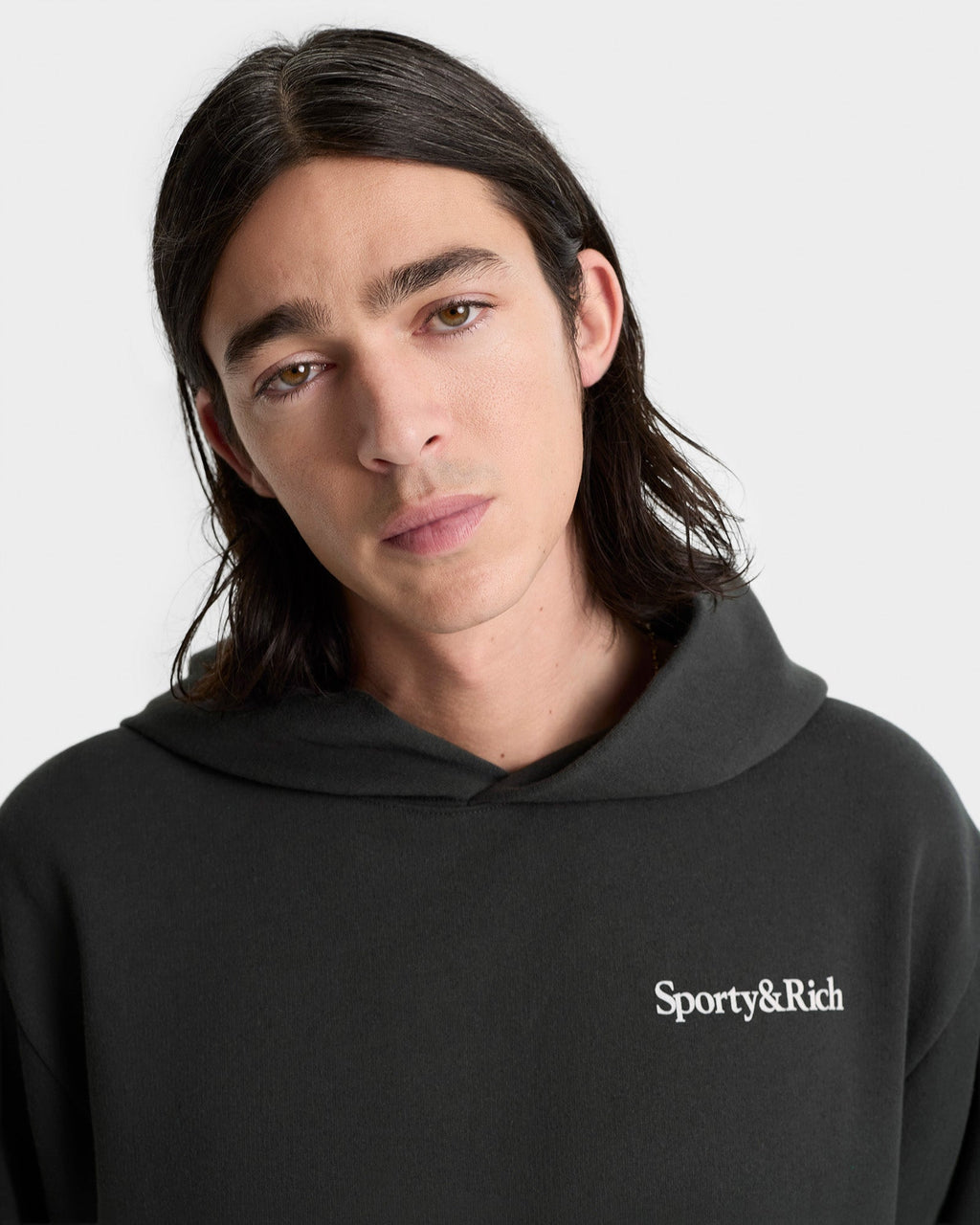 Health Is Wealth Soft Hoodie - Faded Black/White