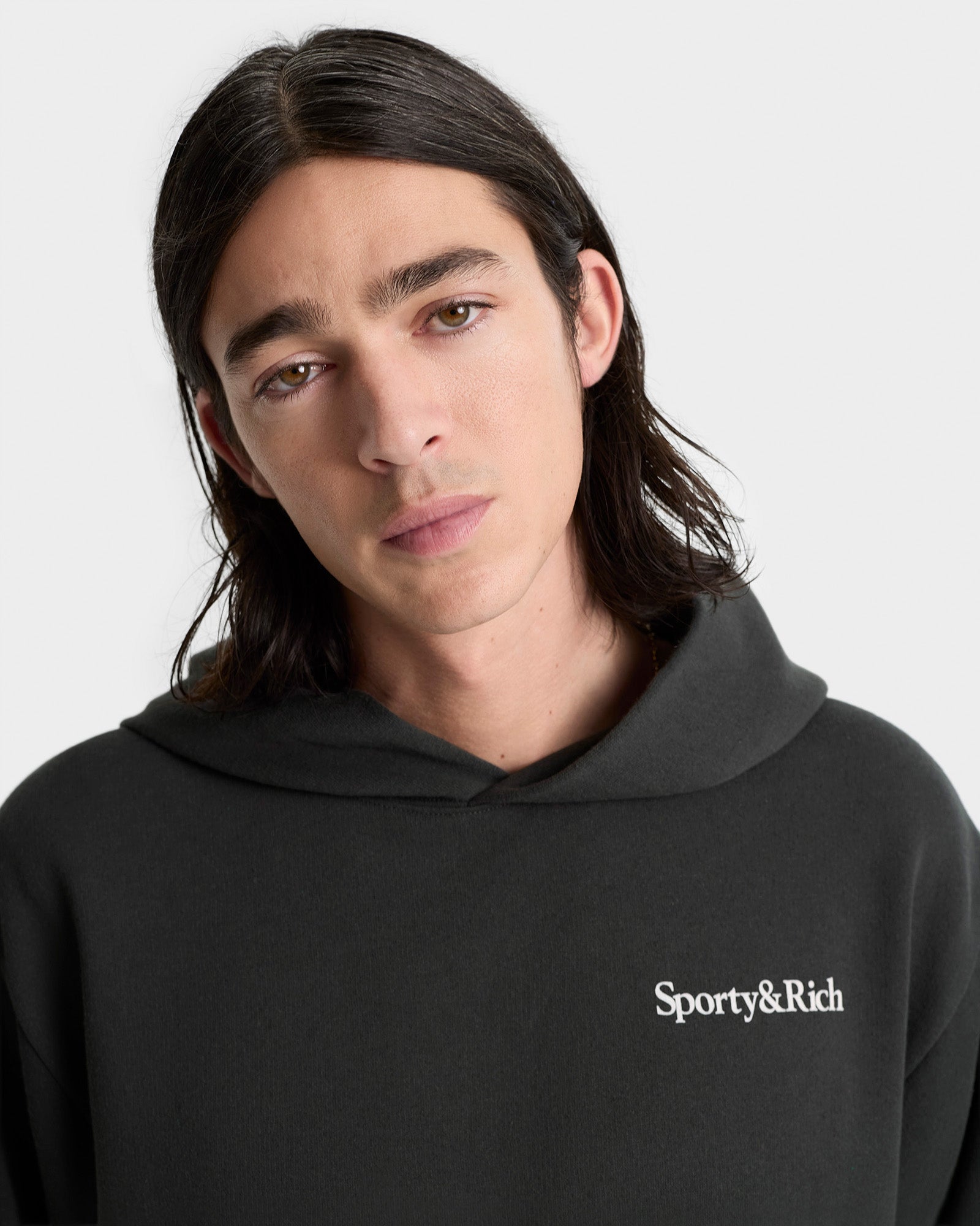 Health Is Wealth Soft Hoodie - Faded Black/White