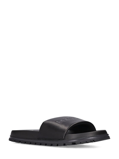 Marc Jacobs Marc Jacobs Leather slide sandals - Size: UK 2 Loafers | Shop From The Mirage