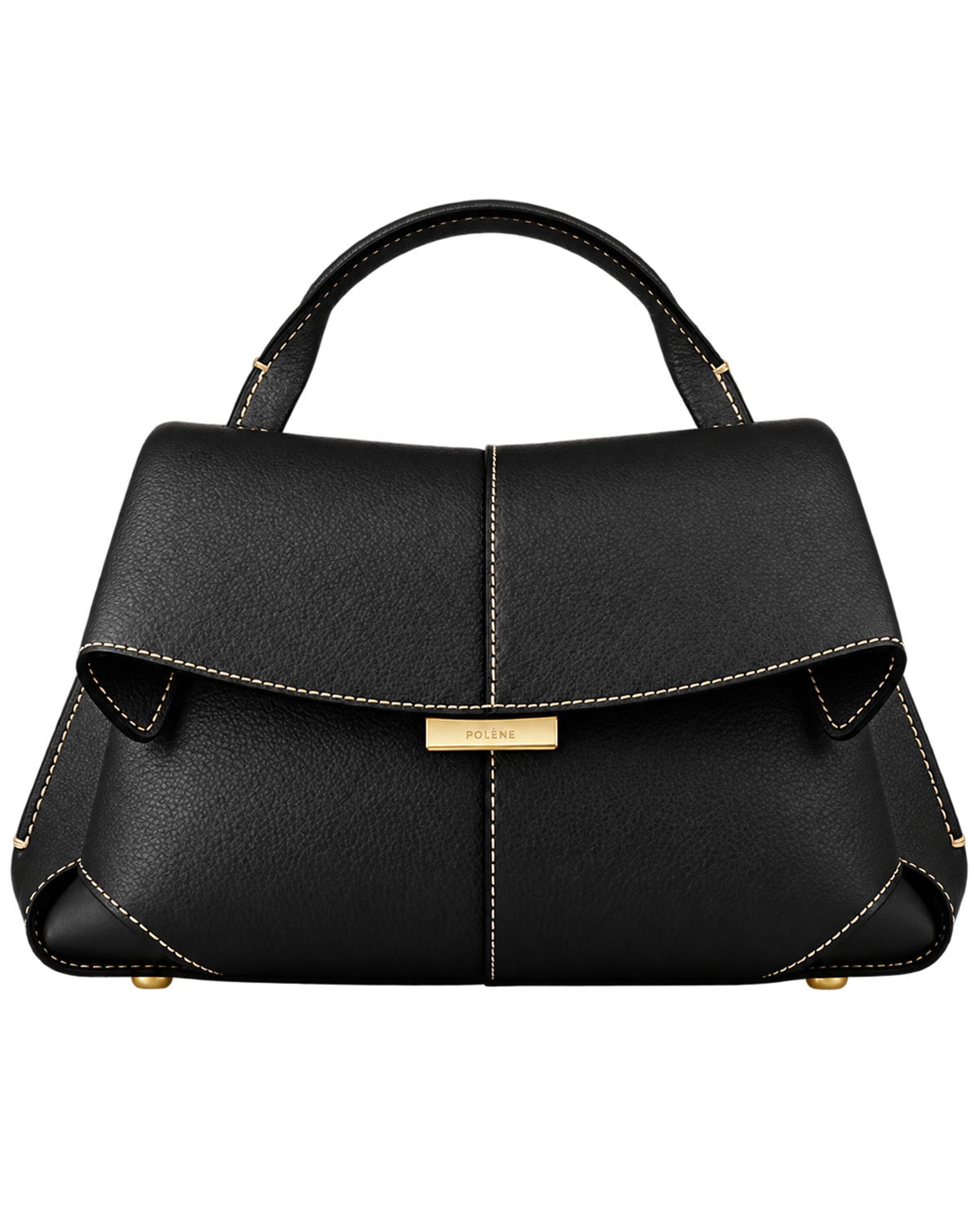 Mokki Mini Edition Textured Black with Ecru Stitching