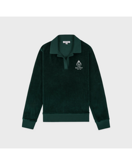Crown Tennis Velour Short - Forest/Ecru