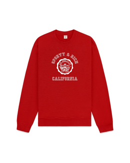California Emblem Crewneck - Ruby/White