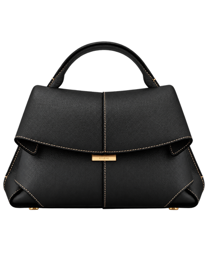 Mokki Edition Textured Black with Ecru Stitching