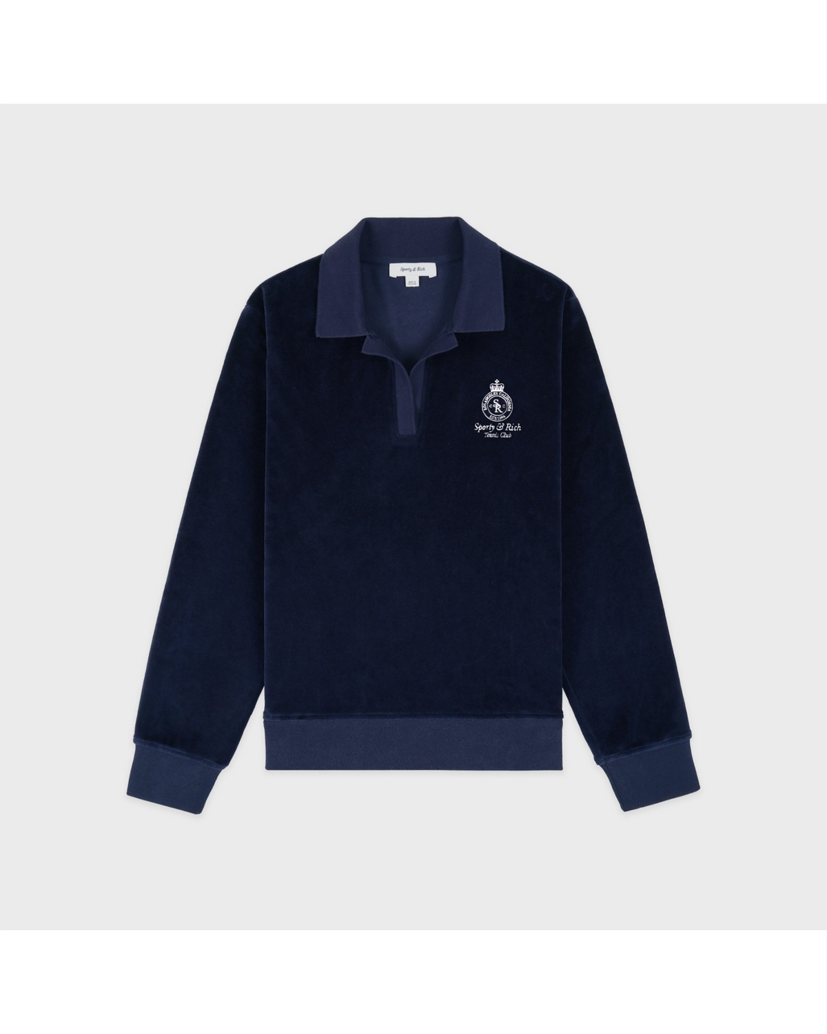 Crown Tennis Velour Short - Navy/Ecru