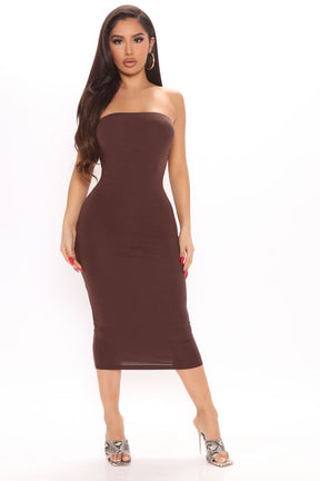 Rhianna Tube Dress - Chocolate