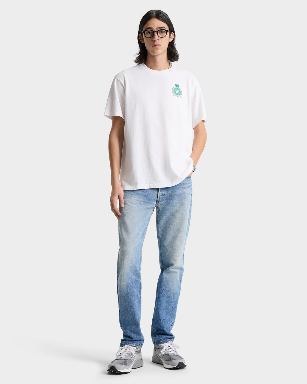Royal Club T-Shirt - White/Spring Green