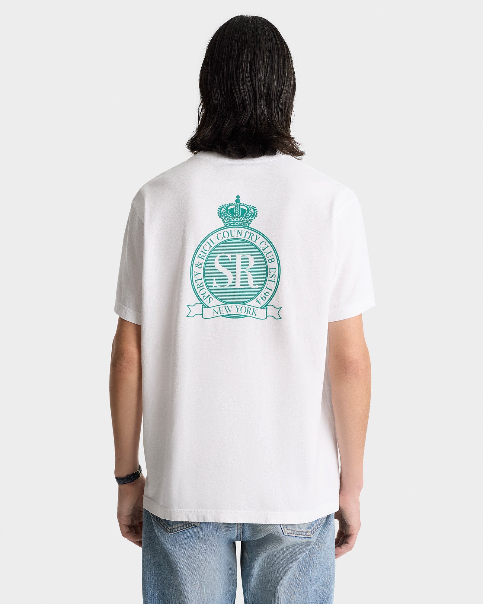 Royal Club T-Shirt - White/Spring Green