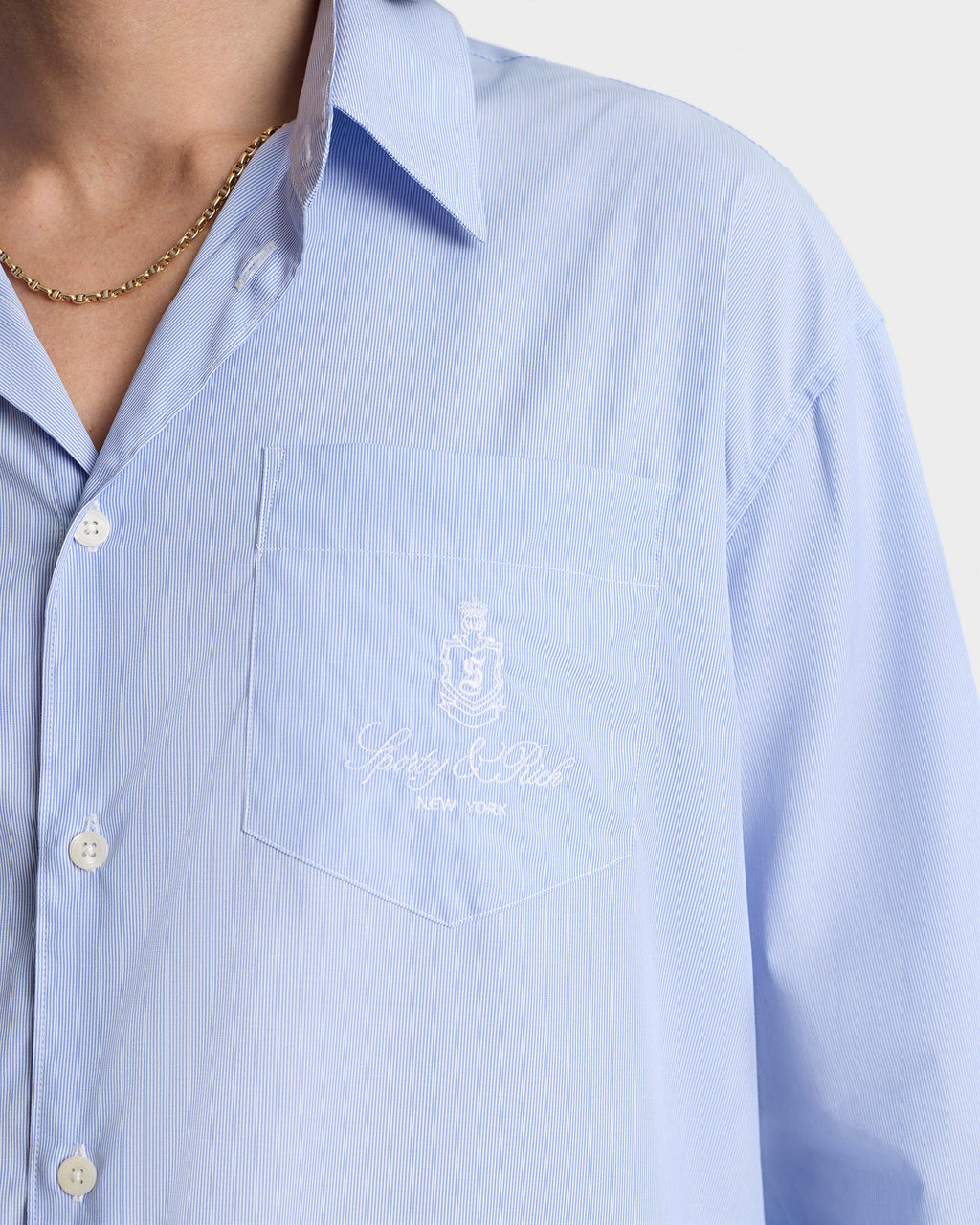 Oversized Shirt - blue stripped