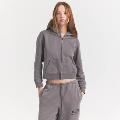Boyfriend Fleece Zip Up Hoodie