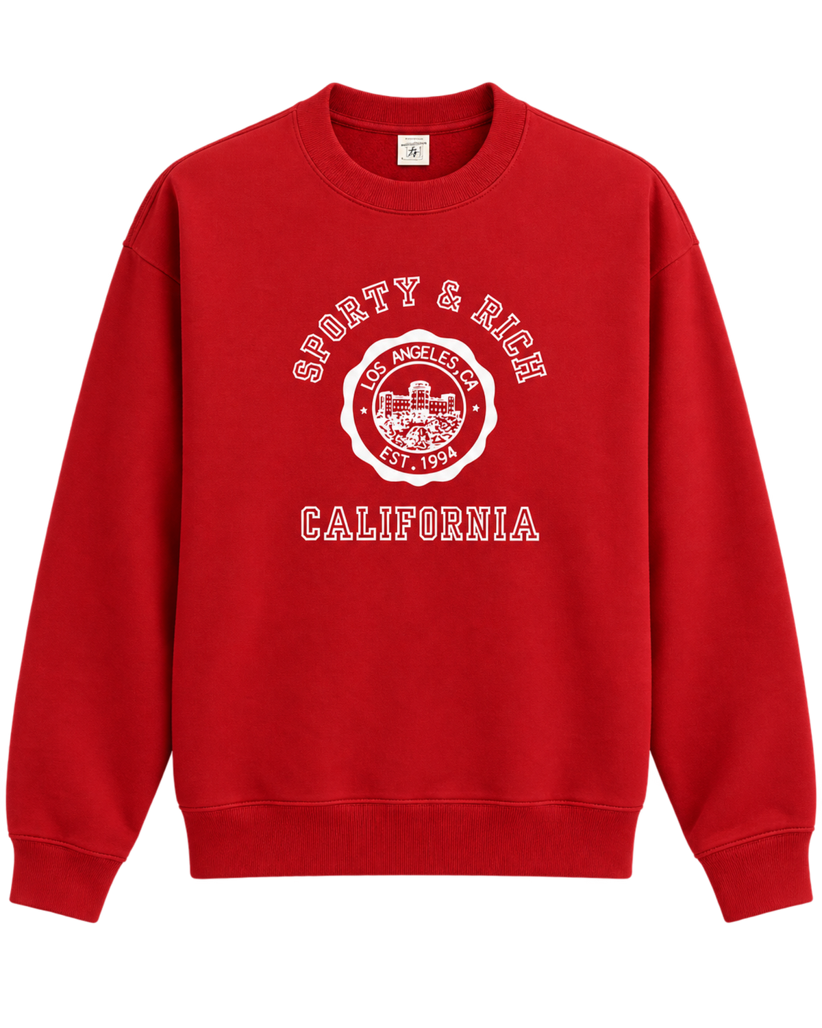 California Emblem Crewneck - Ruby/White